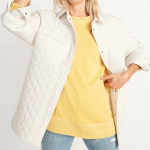 StretchTech Oversized Quilted Shacket for Women-Old Navy